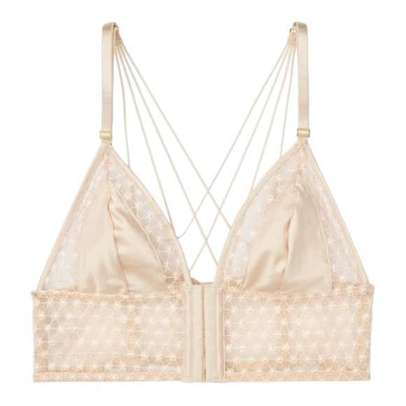 2019 Victoria’s Secret Luxe Lingerie Starburst Longline Triangle Bra Size Medium - Picture 2 of 7